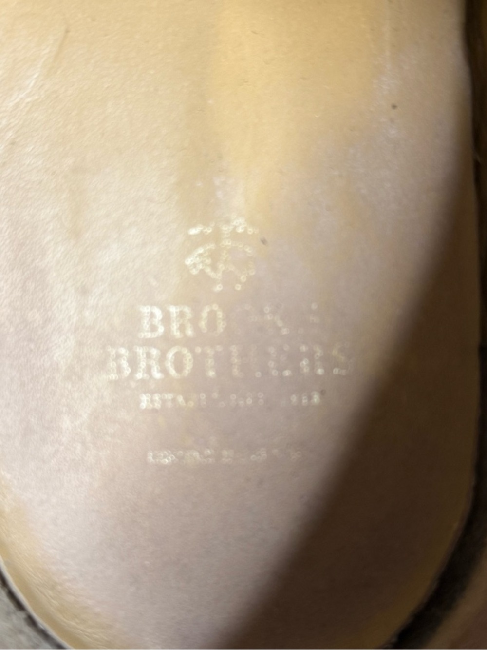 Brooks Brothers Dark Blue Suede Derby Shoes with Brown Sole - Picture 7 of 10